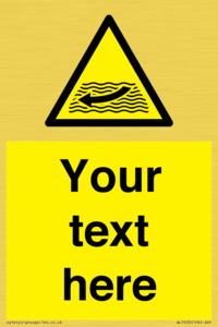 Custom Warning strong river flows